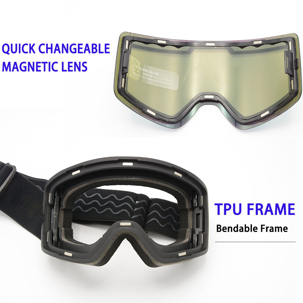 Ski Goggles – windproof, magnetic design