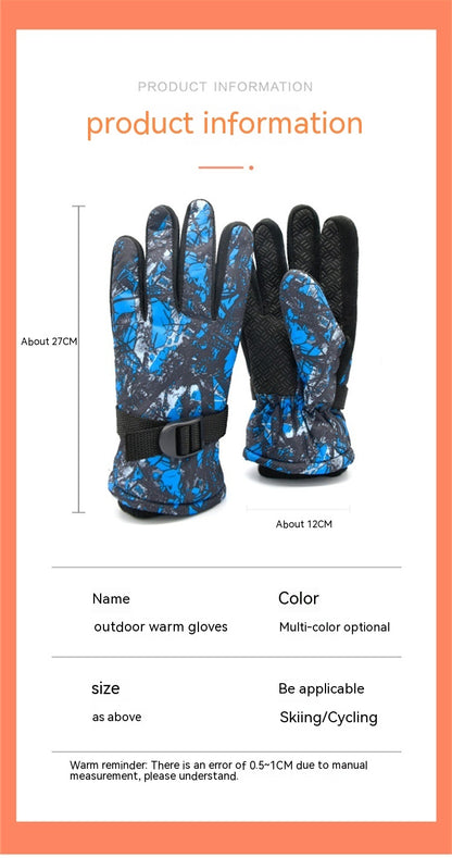 Ski Gloves – warm insulation, velvet lining