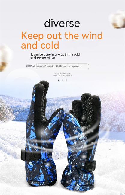 Ski Gloves – warm insulation, velvet lining