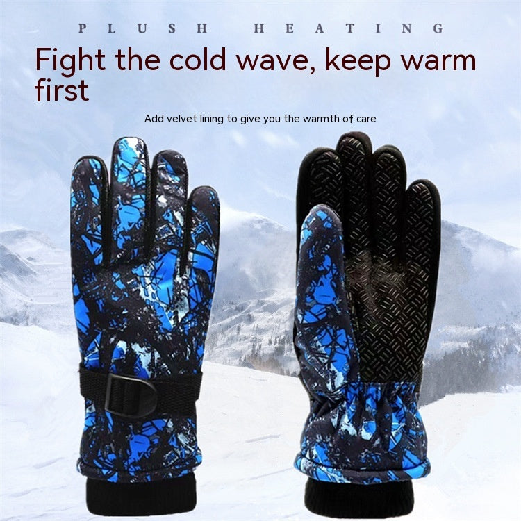 Ski Gloves – warm insulation, velvet lining
