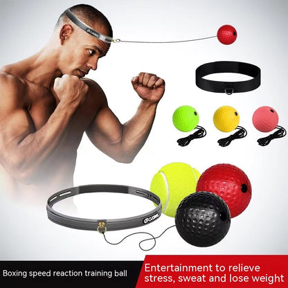 Head-mounted Boxing Reaction Training Fitness Entertainment Decompression Vent Ball Magic