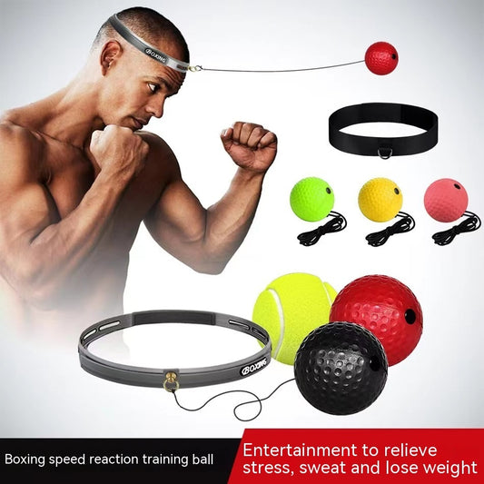 Head-mounted Boxing Reaction Training Fitness Entertainment Decompression Vent Ball Magic