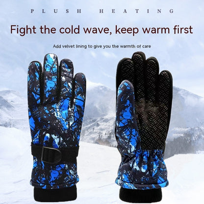 Ski Gloves – warm insulation, velvet lining