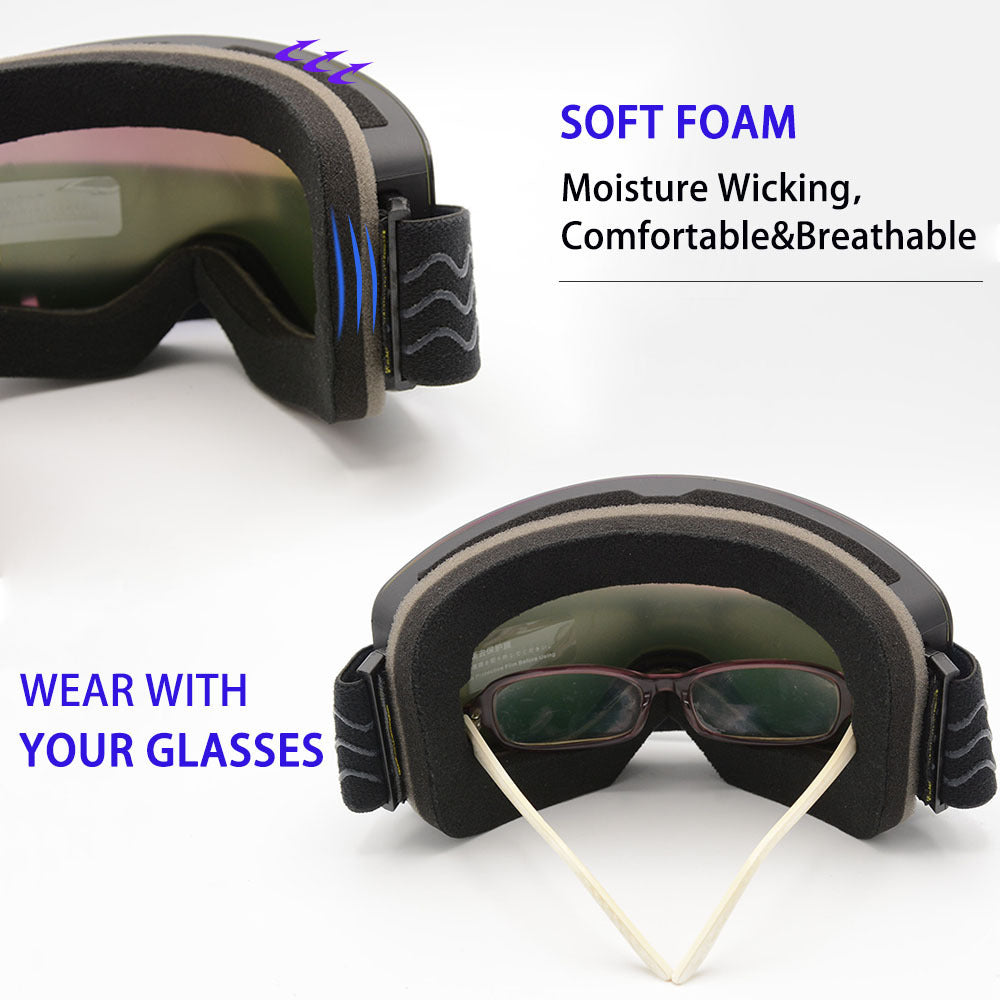 Ski Goggles – windproof, magnetic design