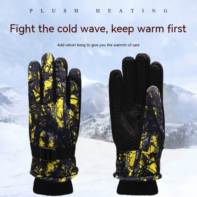Ski Gloves – warm insulation, velvet lining