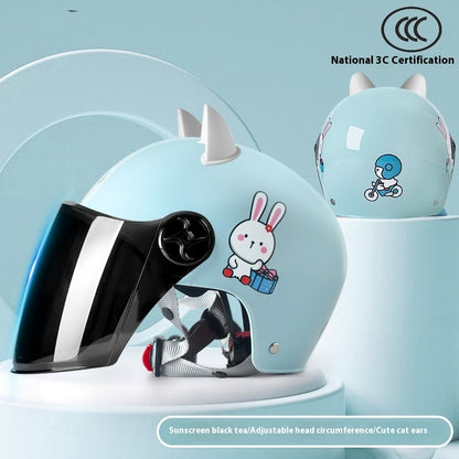 3C Certified Children's Helmet Boys Summer Girls Electric Car