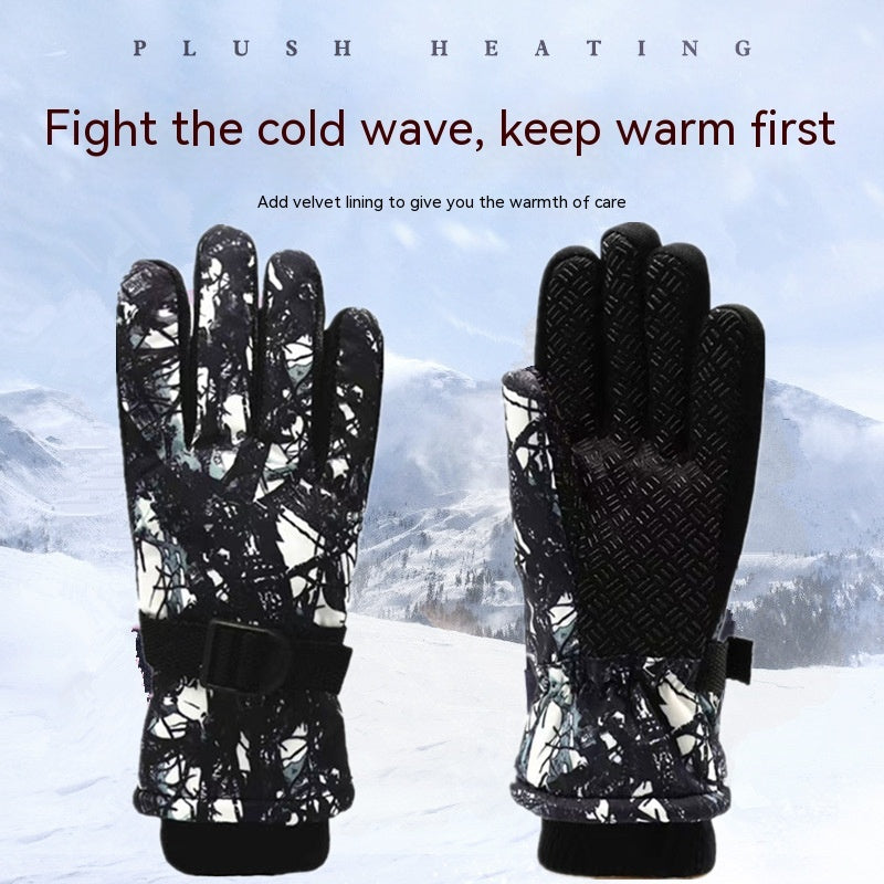 Ski Gloves – warm insulation, velvet lining