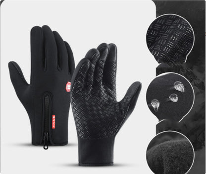 Motorcycle Riding Gloves – waterproof, soft fleece lining